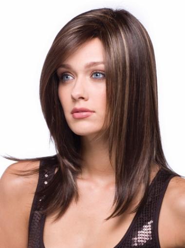 Long Straight Good Wig Top Capless Auburn Without Bangs Straight Synthetic Long Wigs