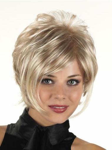 Short Wavy Wigs For Sale Blonde Capless Best Light Wigs For Cancer Patients