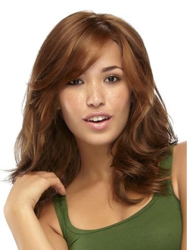 Long Best Wavy Wig Exquisite Capless Brown Layered Wavy Long Hair Synthetic Wigs