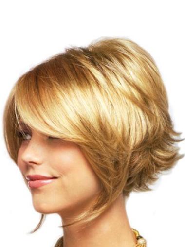 Wavy Hair Wigs Layered Wavy Lace Front Blonde Wigs Medium