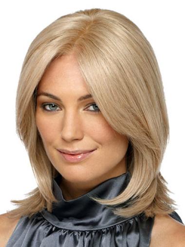 Shoulder Length Straight Wig High Quality Straight Shoulder Length Synthetic Blonde Wig