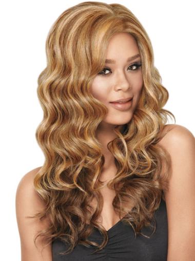 Long Wavy Wig Without Bangs Long Without Bangs Capless 22 Inches Blonde Hair Wigs For Black Women