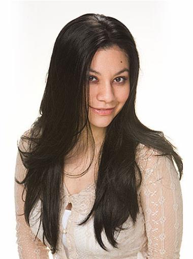 Long Straight Wig Best High Quality Black Straight 24 Synthetic Wig