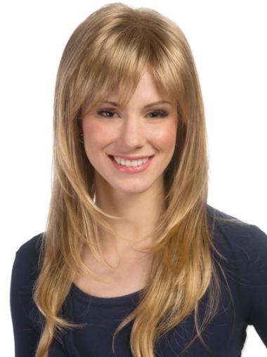 Long Wavy Wig Wavy Long Trendy Blonde Lace Front Synthetic Wig