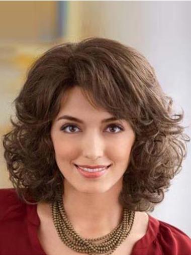 Wavy Shoulder Length Wig Fashion Synthetic Wavy Classic Natural Hairline Lace Front Wigs