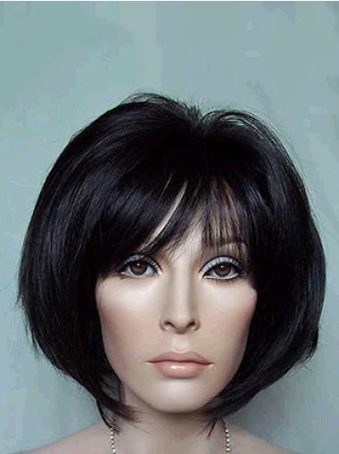 Bob Wigs With Use Straight Black 10 Inches Beautiful Synthetic Bob Hair Styled Wigs