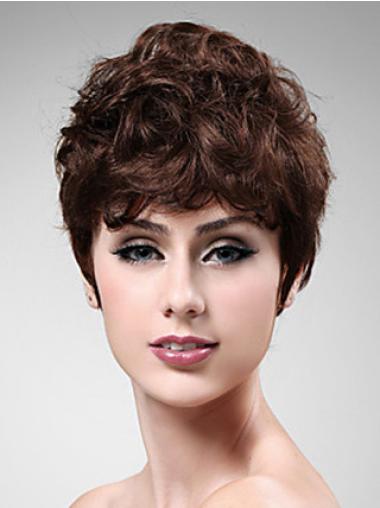 Wet And Wavy Wigs Synthetic Wigs Wavy Cropped Auburn 8 Inches Exquisite Synthetic Realistic Capless Wigs
