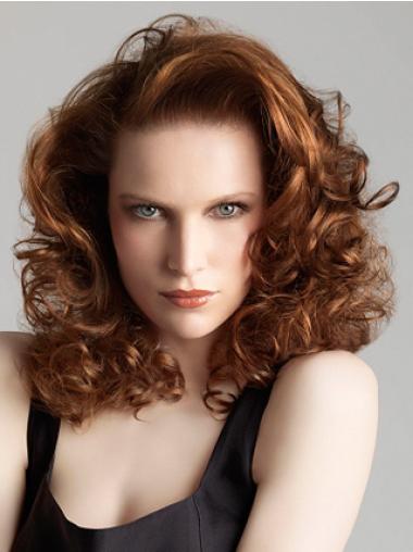 Medium Curly Wigs For Buy 100% Hand-Tied Shoulder Length Synthetic Trendy Celebrity Wigs