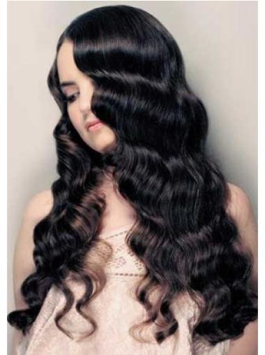 Long White Human Hair Wig Black Without Bangs Perfect Remy Long Curly Wigs Human Hair