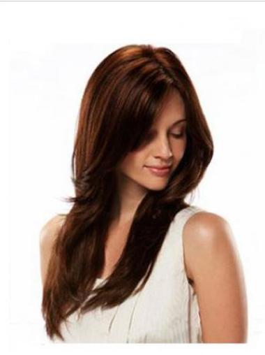 Long Remy Human Hair Wigs 100% Hand-Tied Auburn Without Bangs The Best 100 Human Hair Wigs