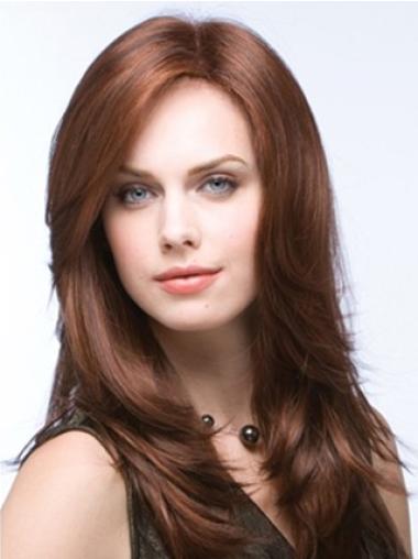 Long Layered Hair Wigs 100% Hand-Tied Auburn Layered Long Better Quality Synthetic Wigs