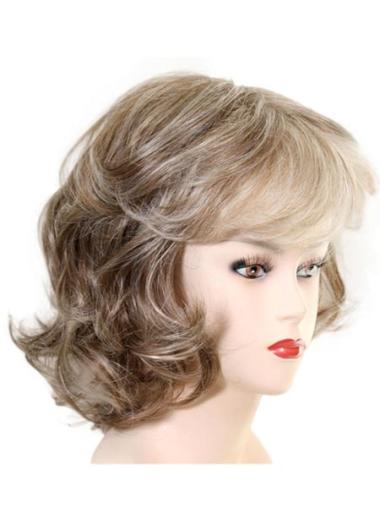 Want Wavy Wig New Capless Chin Length Layered Heat Resistant Synthetic Wig