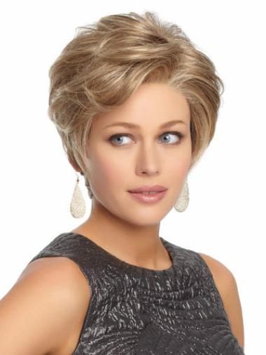 Wet And Wavy Hair Wigs Exquisite Short Lace Front Wigs For Elderly Cancer Patients