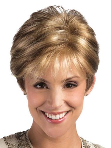 Synthetic Short Wigs Fabulous Short Layered Lace Front Wigs For Elderly