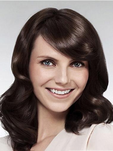 Long Wavy Wig With Bangs Style Lace Front Wavy With Bangs Synthetic Nice Long Wigs