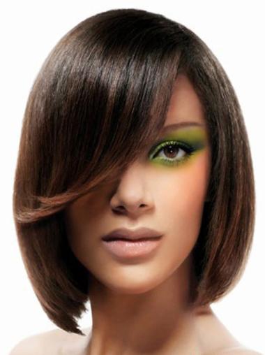 Light Bob Wigs For Buy Straight 16 Inches Chin Length Natural Bob Lace Front Synthetic Wigs