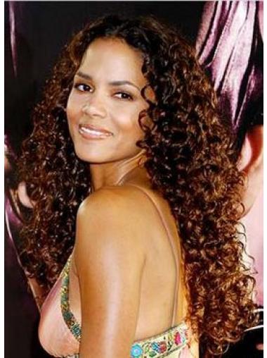 Long Human Hair Wig Lace Front Without Bangs Long Gorgeous Halle Berry Indian Remy Human Hair Wig