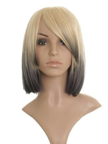 Human Hair Bobs Wigs Celebrity Lace Wigs Straight Chin Length