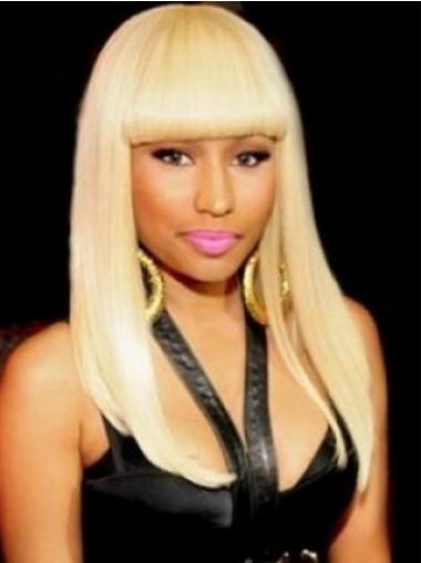 Long Hair Synthetic Wigs Capless Blonde With Bangs Popular Nicki Minaj Wig Collection