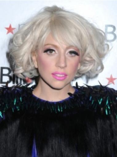 Short Curly Synthetic Wig Curly Chin Length Synthetic 0 Modern Best Lady Gaga Wigs