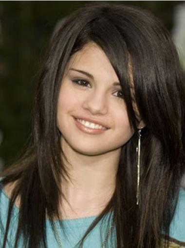 Long Hair Synthetic Wigs Layered Straight Long Modern Selena Gomez Best Black Celebrity Wigs