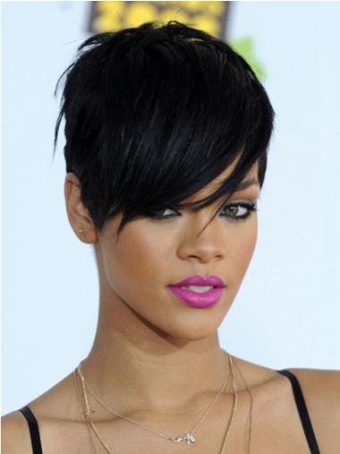 Capless Synthetic Wig Boycuts Cropped 6 Inches Modern Rihanna Capless Wig