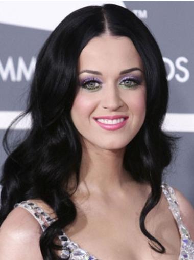 Long Wavy Wig Without Bangs Black Long Synthetic Great Katy Perry Wig