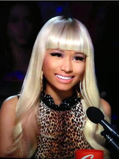 Long Wavy Wigs With Bangs Blonde With Bangs Long Fabulous Nicki Minaj Blonde Wig For Sale