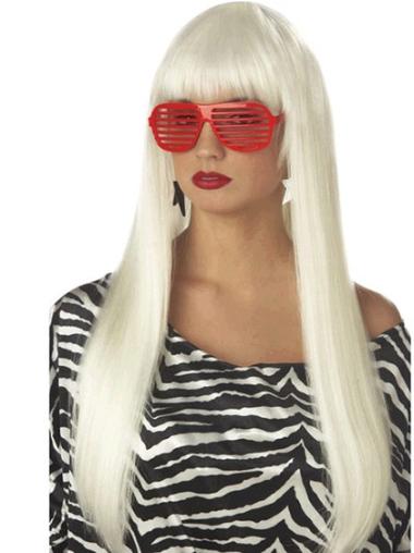 Long Straight Synthetic Wigs Straight Long Synthetic 24 Inches Stylish L Lady Gagas Wig Collection