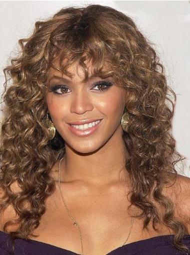 Long Curly Wig Auburn Curly Synthetic Beyonce Wig