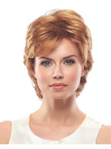 Short Wavy Wigs Style Short Layered Capless Wigs For The Elderly