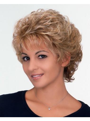 Short Curly Classic Wigs Capless 6 Inches Incredible Classic Short Curly Blonde Wigs