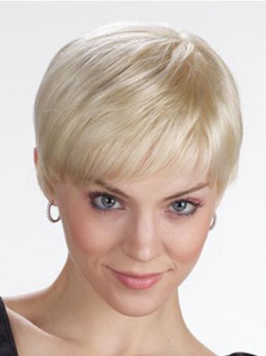 Straight Hair Wigs With Bangs Synthetic Straight With Bangs Short Hair Lace Front Wigs