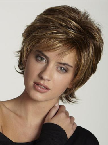 Short Straight Wigs Suitable Brown Layered Wig For Short Straight Hair