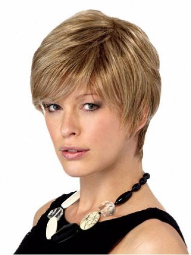 Short Capless Synthetic Wigs Synthetic Straight Short Blonde Wigs