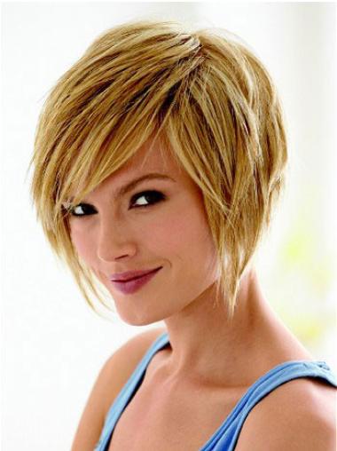 Chin Length Straight Bob Wigs Blonde Capless Customize Wig Or Women With Cancer