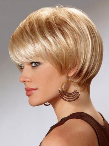 Short Straight Bob Wigs Synthetic Straight Blonde Short Hair Wigs