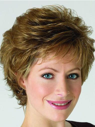 Short Curly Wig Blonde Short Classic Curly Lace Front Wigs Synthetic