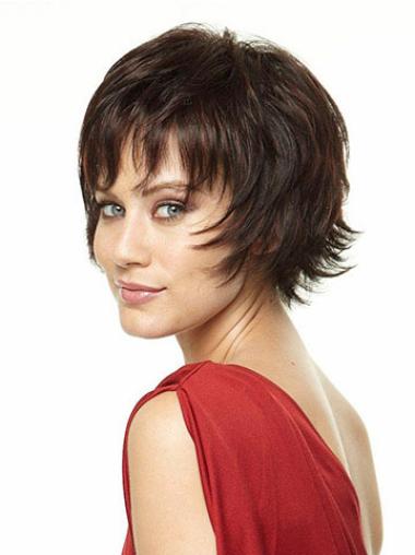 Straight Short Wigs Synthetic Straight Brown Short Wigs