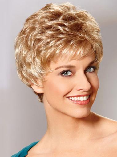 Synthetic Wavy Wig Cropped Perfect Auburn Classic Synthetic Wavy Wigs