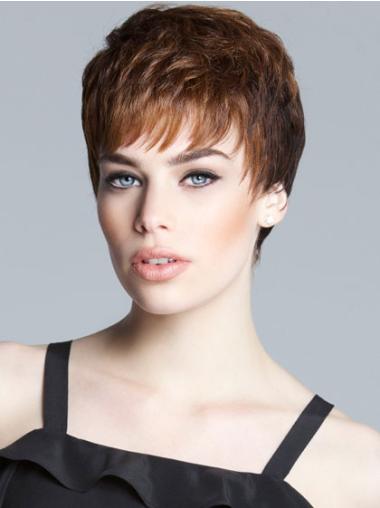 Lace Wigs Monofilament Boycuts Cropped 5 Inches Fashionable Short Synthetic Wig