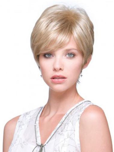 Short Straight Best Wigs Monofilament Blonde Style Wigs Short Wigs For Cancer Patients