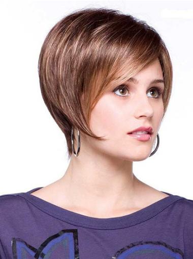 Very Short Bob Wigs Straight Synthetic 6 Inches Discount Bob Lace Front Short Wigs
