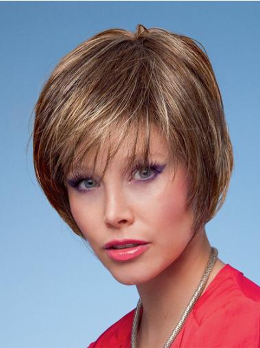 Short Beautiful Bob Wig Suitable Straight Capless Short Wigs On Brown