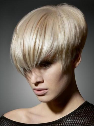 Straight Wigs Look Natural Online Straight Capless Blonde Short Pixie Wig