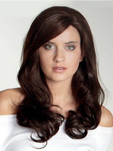 Long Wavy Synthetic Wigs With Bangs Lace Front Synthetic Good Wavy Long Hair Wig