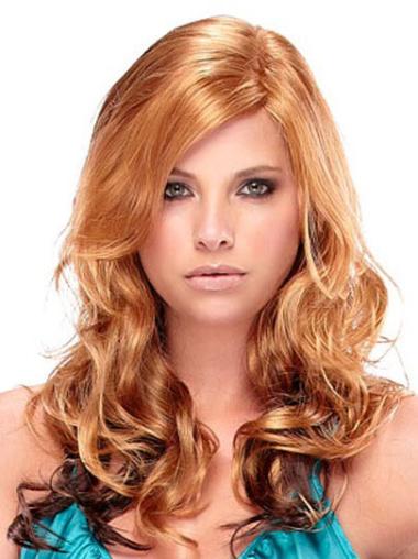 Long Curly Hair Wigs With Bangs Auburn Best Long Curly Wig