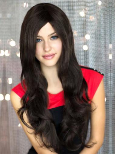 Long Wavy Wig Layered Black Convenient Very Long Haired Wigs