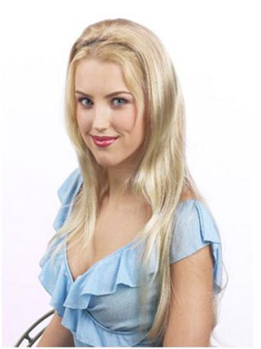 Long Straight Synthetic Wigs Blonde Straight 22 Inches Synthetic Best Half Wigs