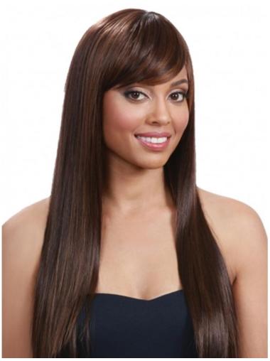 Long Wigs With Bangs Human Hair Capless Long Half Afro Wig On Natural Hair